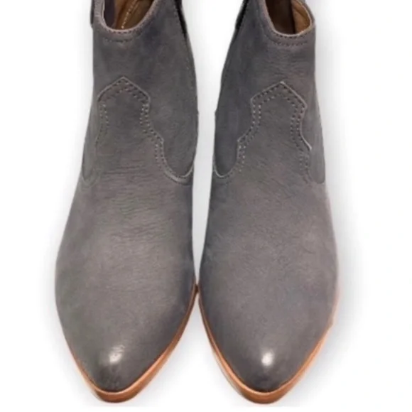 Frye booties pointed toe leather upper short boots ankle boots shoes women 10 - Picture 2 of 5